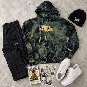 Hunter x Hunter Gon Eyes Tie Dye Hoodie Small Anime Streetwear Independent